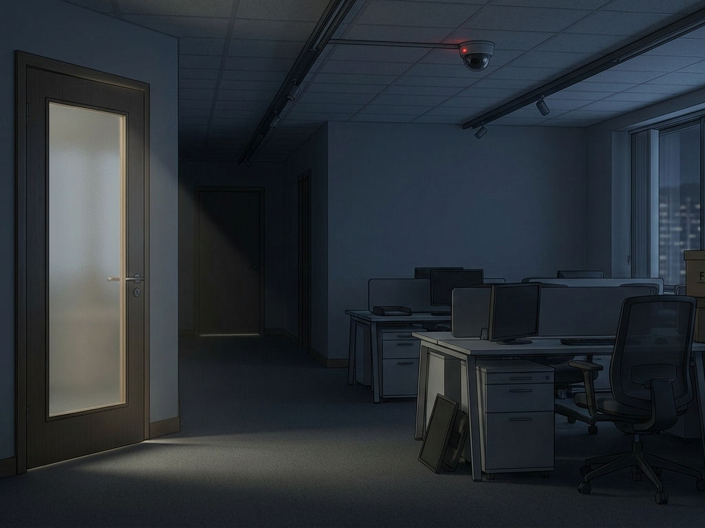 임대인이 임차인의 동의 없이 임대 공간에 침입해 물건을 반출하는 상황을 설명하는 이미지