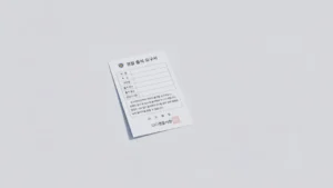 피의자와 피고인을 상징하는 경찰 출석 요구서 이미지