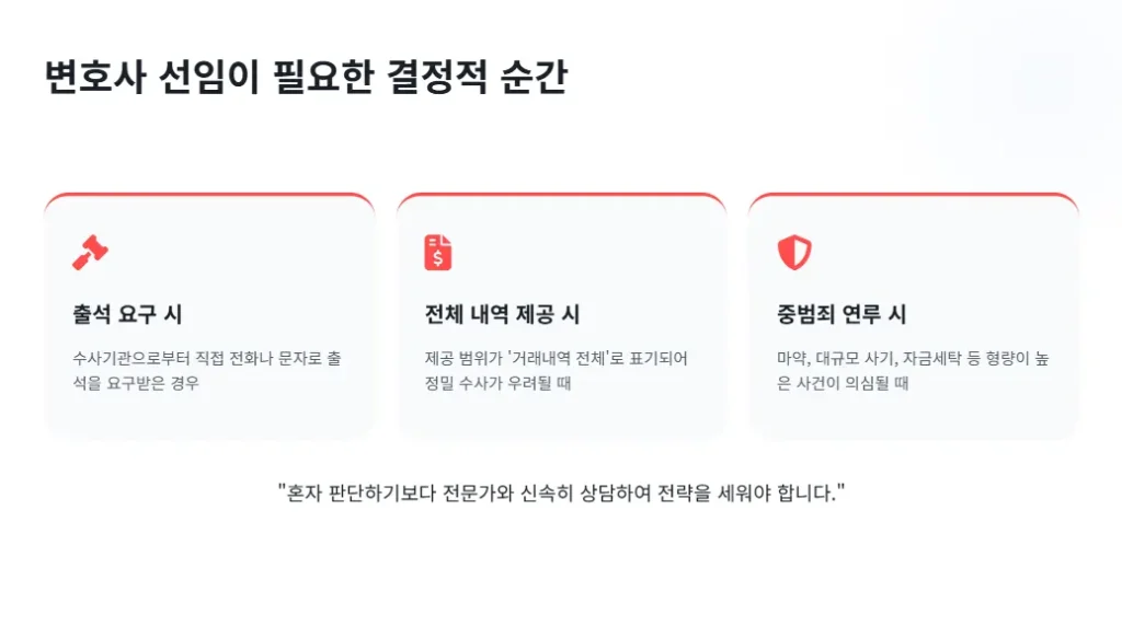 변호사 선임이 필요한 순간