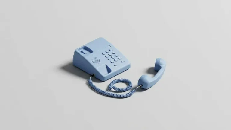 경찰 조사 연락을 암시하는 전화기