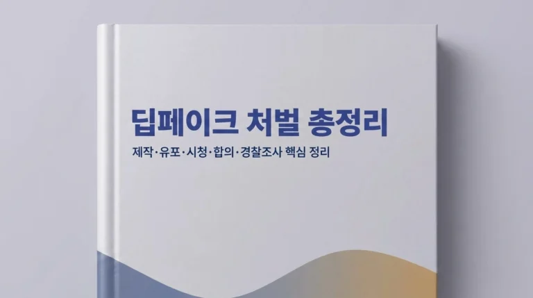 딥페이크 처벌 총정리 가이드북 표지 이미지