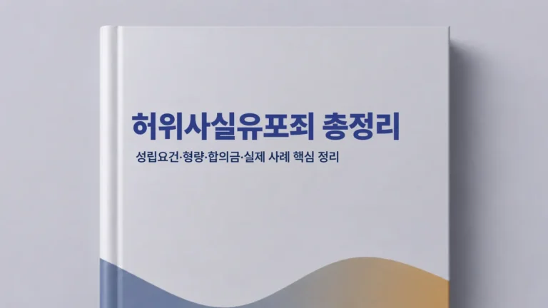 허위사실유포죄 총정리 가이드북 북커버 이미지