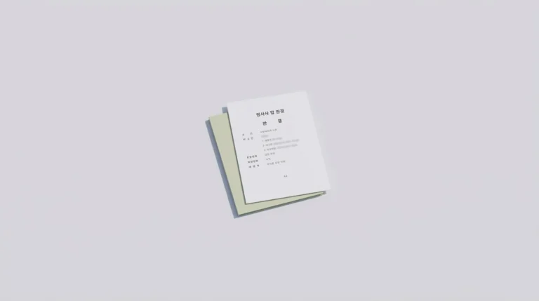 항소심 변호사 상담을 상징하는 판결문과 법원 서류 이미지