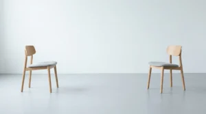 유책배우자 이혼 소송과 별거 상황을 상징하는 빈 의자 두 개 이미지