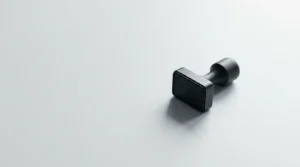 압수수색 직후 피의자 대응과 형사수사를 상징하는 작은 수사 스탬프 이미지