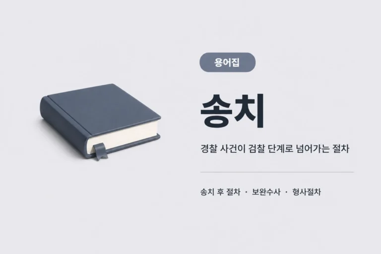 송치 뜻 용어집 썸네일