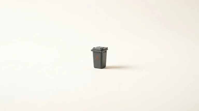 쓰레기 무단투기 처벌사례와 과태료 기준을 상징하는 미니 쓰레기통 이미지