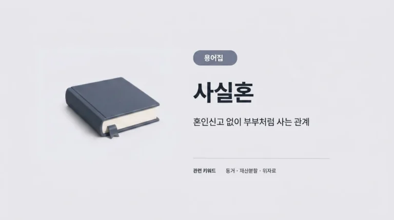 사실혼 용어집 썸네일