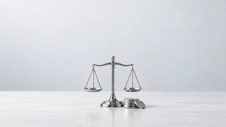 누범기간 중 절도 30만원 변제와 공판 실형 위험을 상징하는 저울 이미지