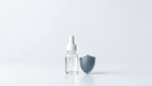 물뽕 마약경찰 조사 관련 투명 드롭퍼 병과 보호 방패 이미지